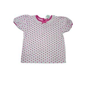 Vintage 90s Health-tex Pink Polka Dot Shirt